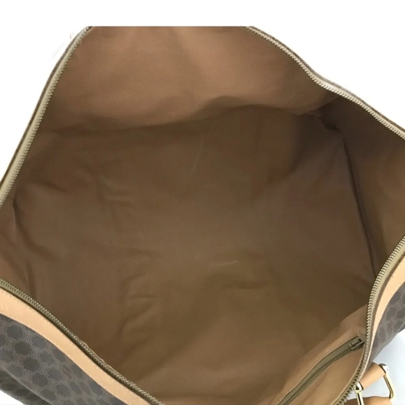 CELINE Macadam Brown PVC Boston Travel Hand Bag. Watch Video - Picture 8 of 9